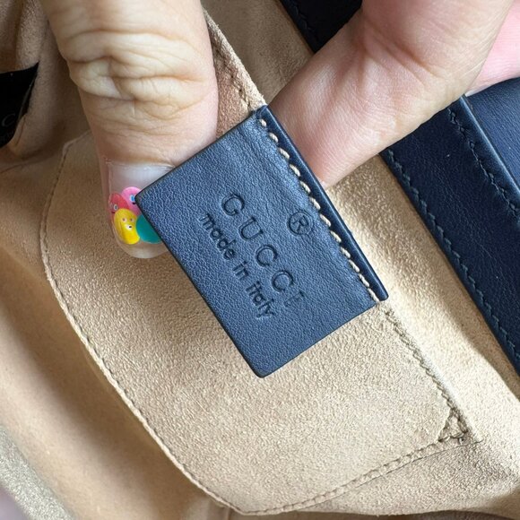 GUCCI Padlock Brown & Black Small Canvas Shoulder Bag 650-080825 - Picture 13 of 14